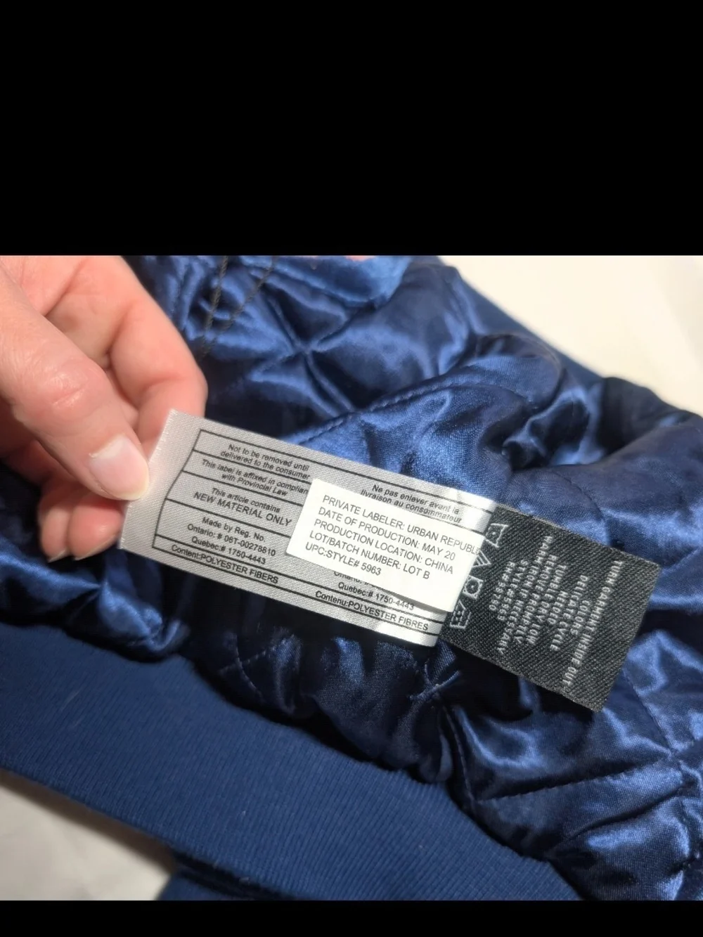 Urban Republic Navy Velvet Bomber Jacket 18 Months
